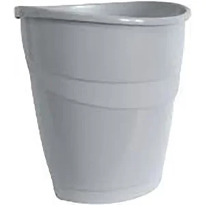 CORBEILLE A PAPIER OVALE OPAQUE GRIS ARDA